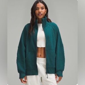 VGUC Women’s Lululemon Scuba Oversized Funnel-Neck Full Zip XS/S Storm Teal SMTL